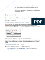 Explore More: Change Text Formatting of The TOC Entries
