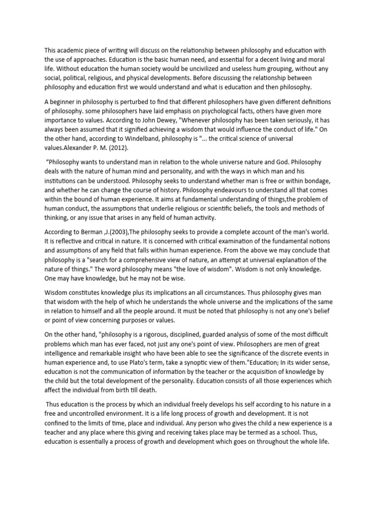 Philosophy Assignment. | PDF | Knowledge | Experience