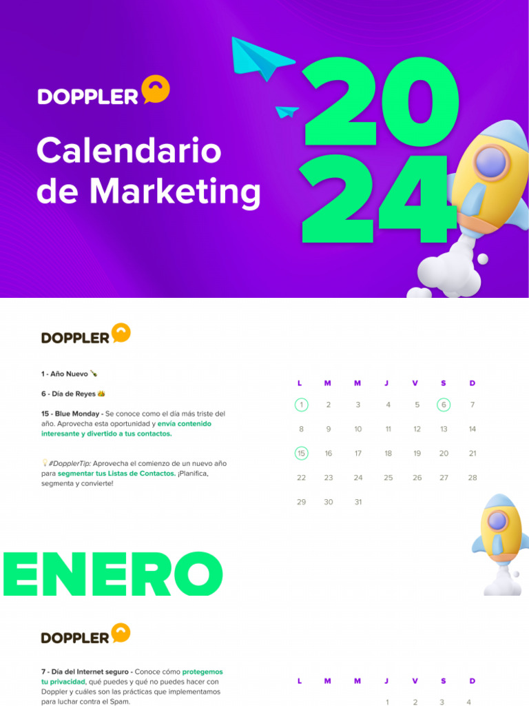 Doppler - Calendario de Marketing 2024 | PDF