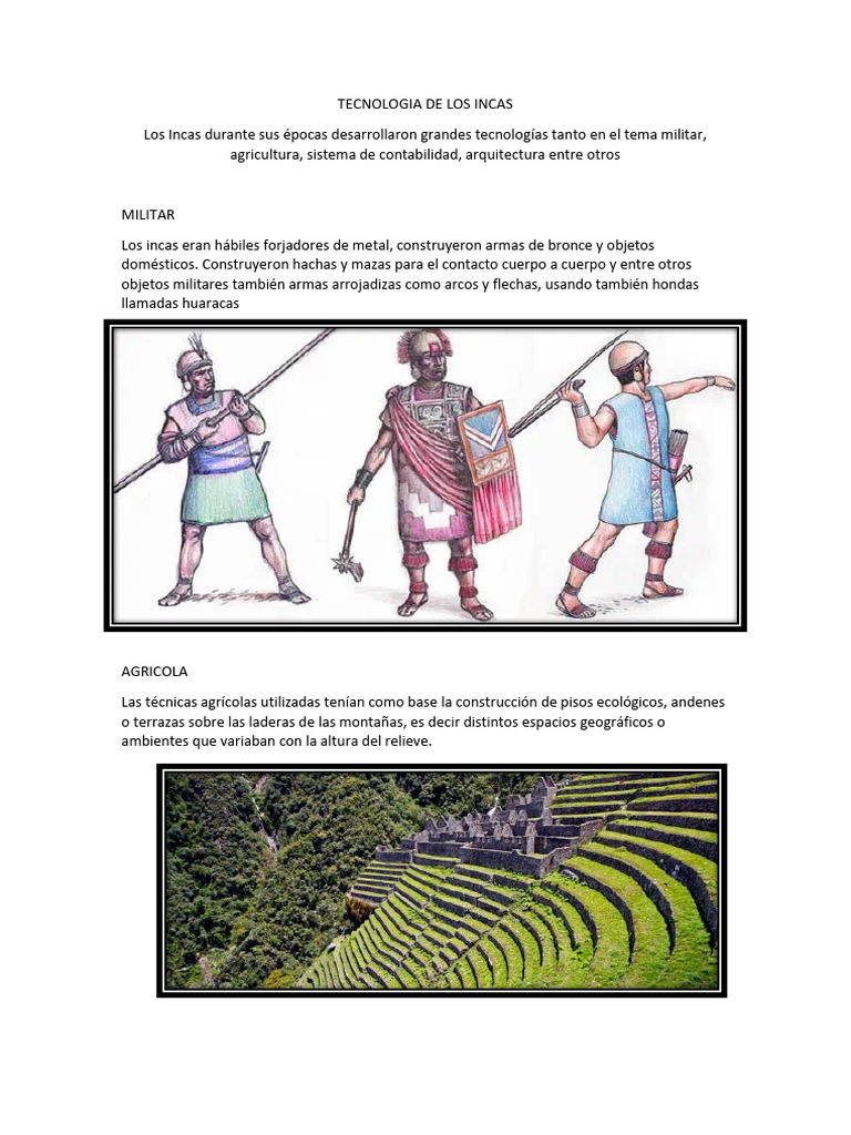 Avances tecnológicos de los Incas | PDF