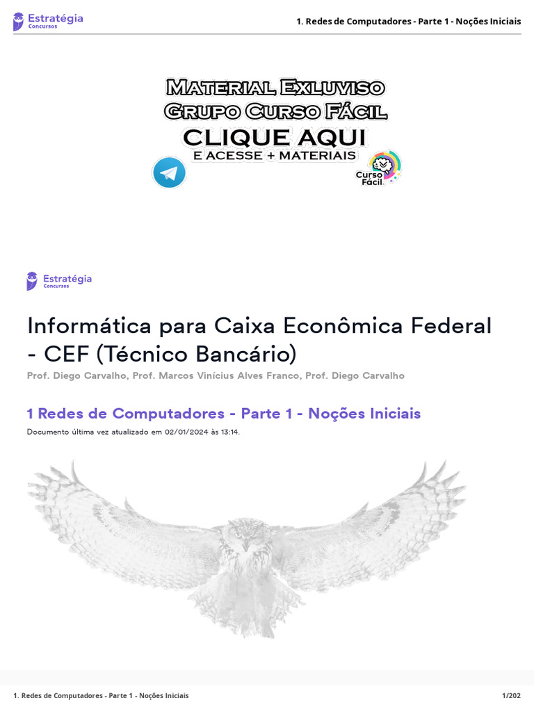 Informatica - Estrategia | PDF | Rede de computadores | Duplex  (telecomunicações)