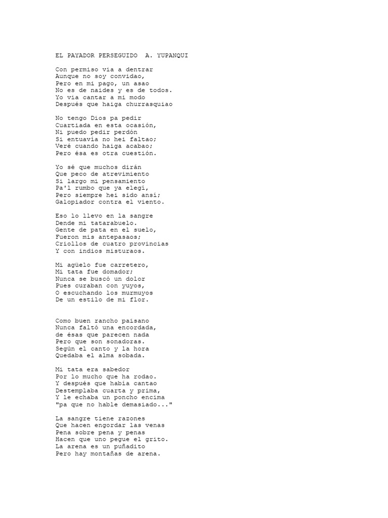 Atahualpa Yupanqui El Payador Perseguido Pdf