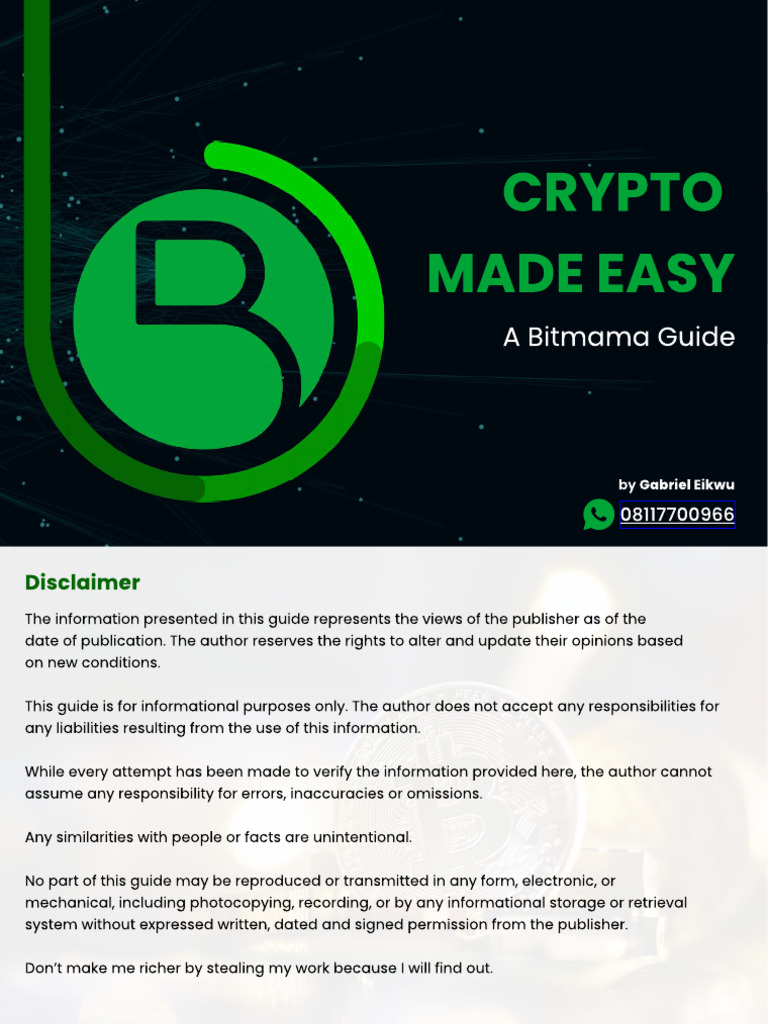 Crypto Made Easy - A Bitmama Guide | PDF | Cryptocurrency | Personal  Identification Number