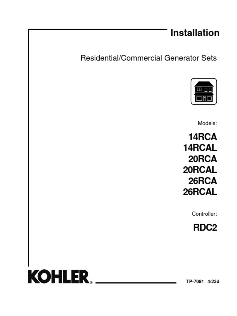 Kohler Generator Installation Guide | PDF | Sulfuric Acid | Liquefied ...