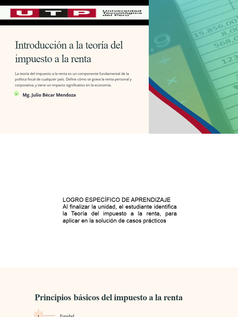 Teoría del Impuesto a la Renta: Claves y Tipos | PDF | Impuestos | La ...