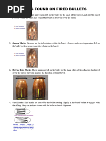 Marks Found On Fired Bullets and Cartridges
