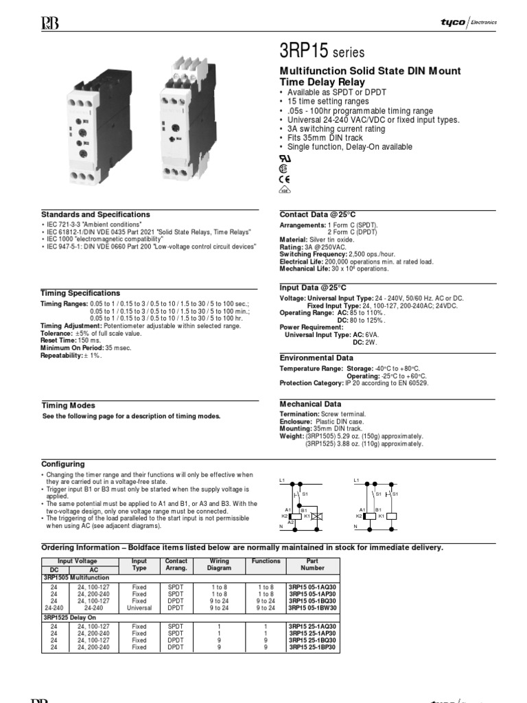 Multifunction Solid State Time Delay Relay | PDF