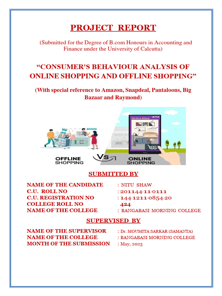 Consumer Behavior in Online vs Offline Shopping | PDF | Online Shopping ...