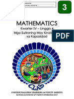 Math3 Q4 CLAS4 Routine at Non Routine Na Pagsasalin Ng Mga Karaniwang Yunit Ng Panukat v4 JOSEPH AURELLO