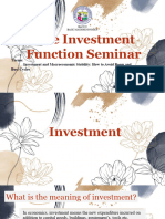 The Investment Function