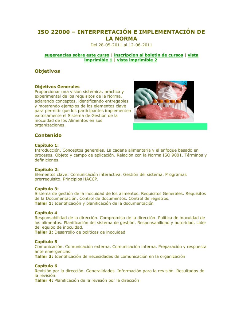 Iso 22000 | PDF | Análisis de Riesgo y Puntos Críticos de Control ...
