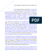 Notas “Análisis Del Discurso y Análisis Del Yo, 17 de Febrero de 1954 Presentacion