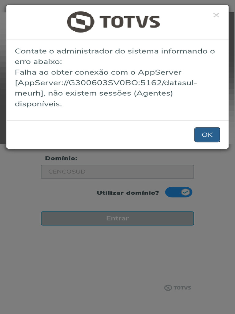 Erro de Conexão no AppServer Datasul | PDF