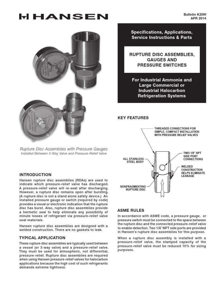 Discos de Ruptura | Download Free PDF | Valve | Leak