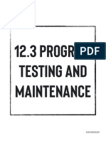 12.3 Program Testing and Maintenance