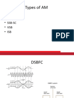 Types of AM: - DSB-FC - DSB-SC - SSB-SC - VSB - Isb