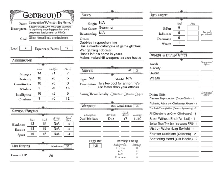 RPG Damage and Character Stats Guide | PDF | Gaming