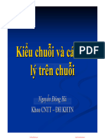 Ki ể u chu ỗ iv à c á cx ử lý trên chu ỗ i