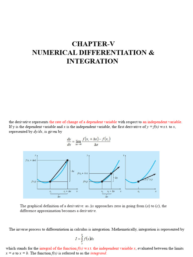 Numerical Differentiation & Integration Techniques | PDF | Integral ...
