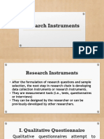 Formulation of Research Instruments