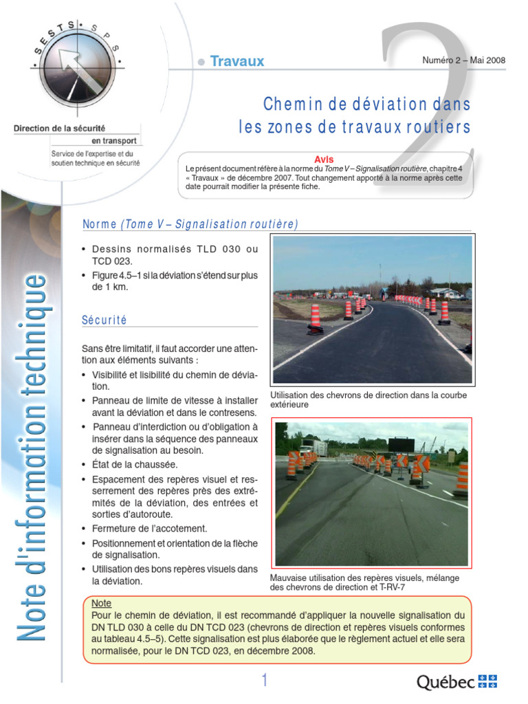 Signalisation des déviations routières | PDF | Autoroute