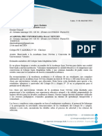 CARTA DE BIENVENIDA FE Y ALEGRIA N 28