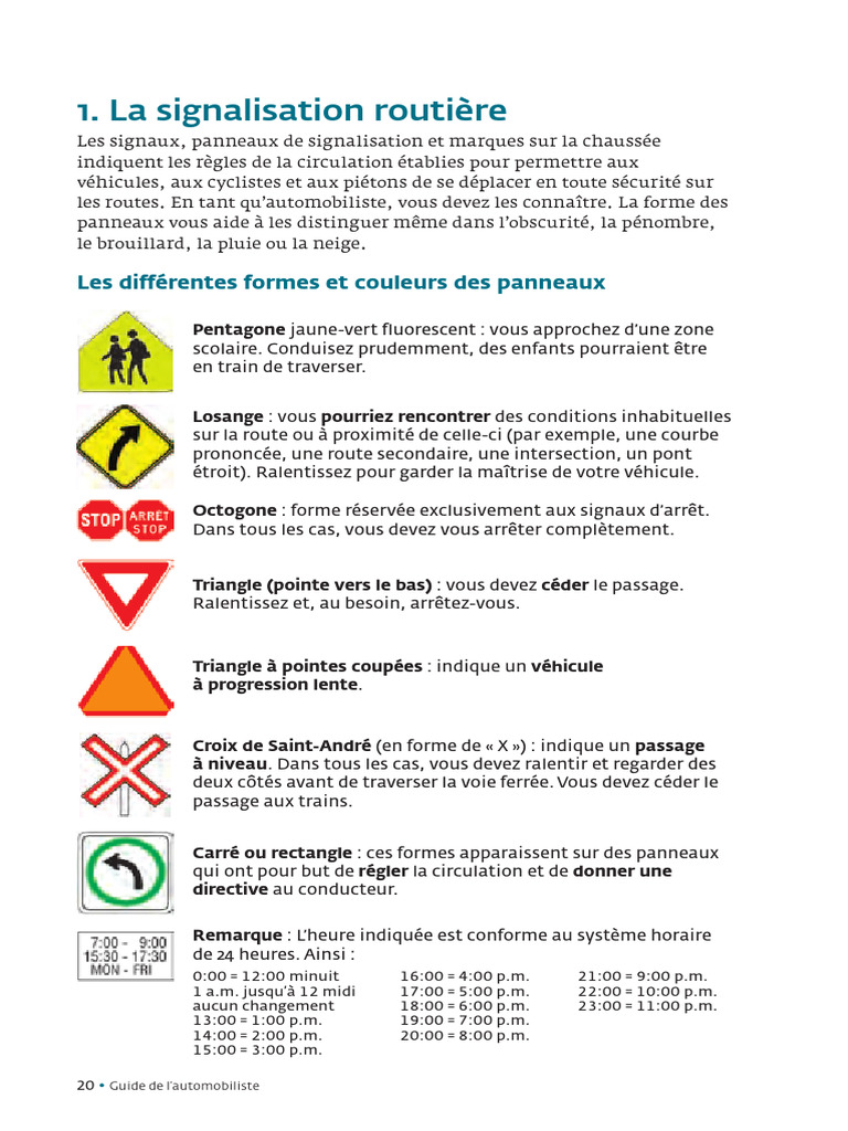 Panneaux de signalisation routière en Algérie | PDF | Feu de ...