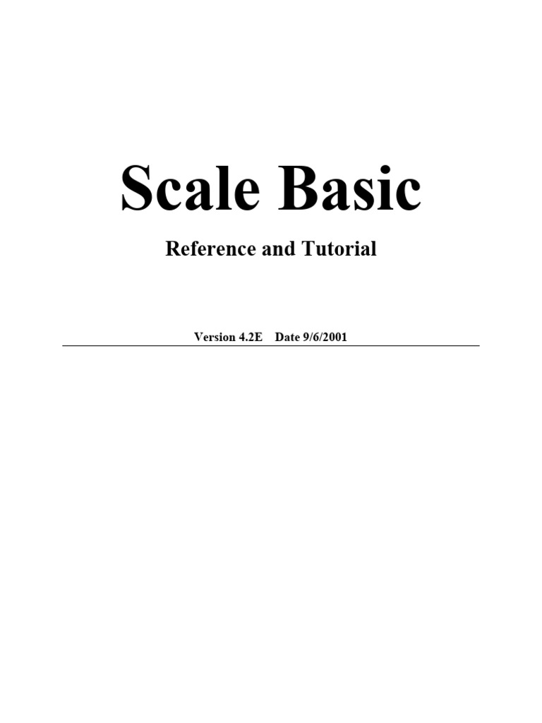 Scale Basic | PDF | Programming | Computer Program