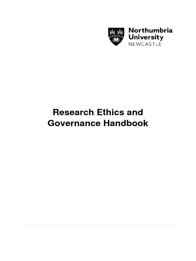 Northumbria Research Ethics Governance Handbook Pdf Informed Consent