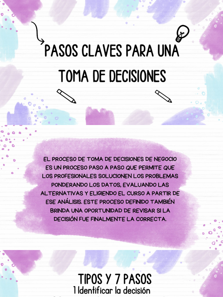 Pasos Claves Toma de Decisiones | PDF | Toma de decisiones | Cognición