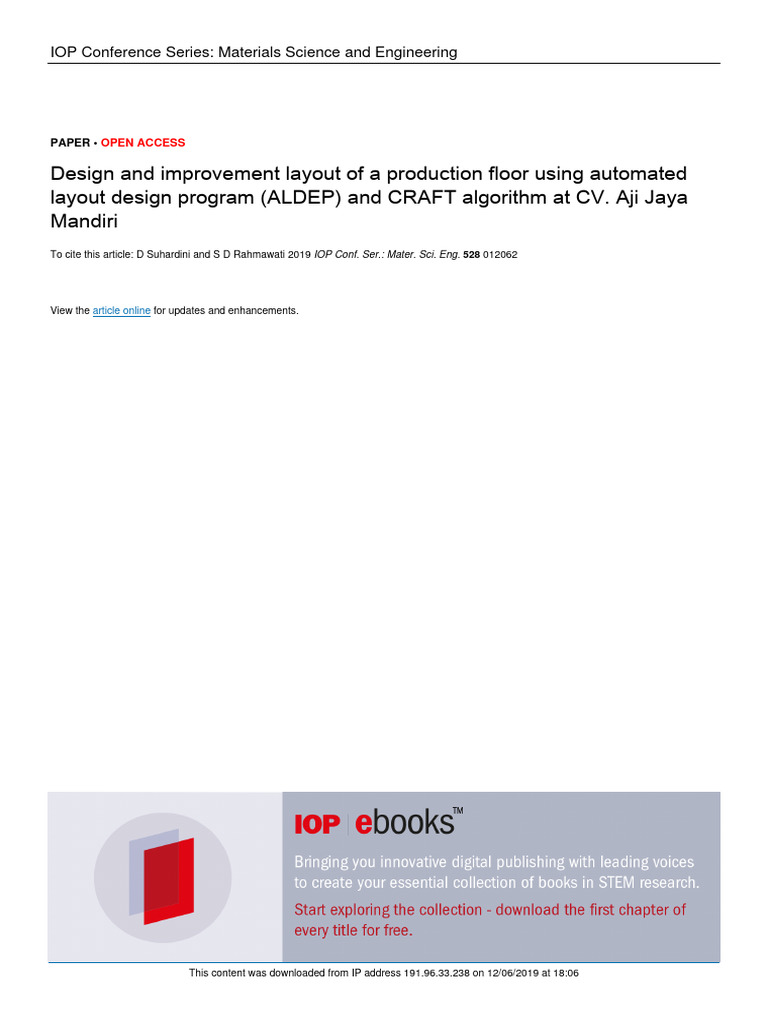 Optimizing Production Floor Layout with ALDEP and CRAFT | PDF ...