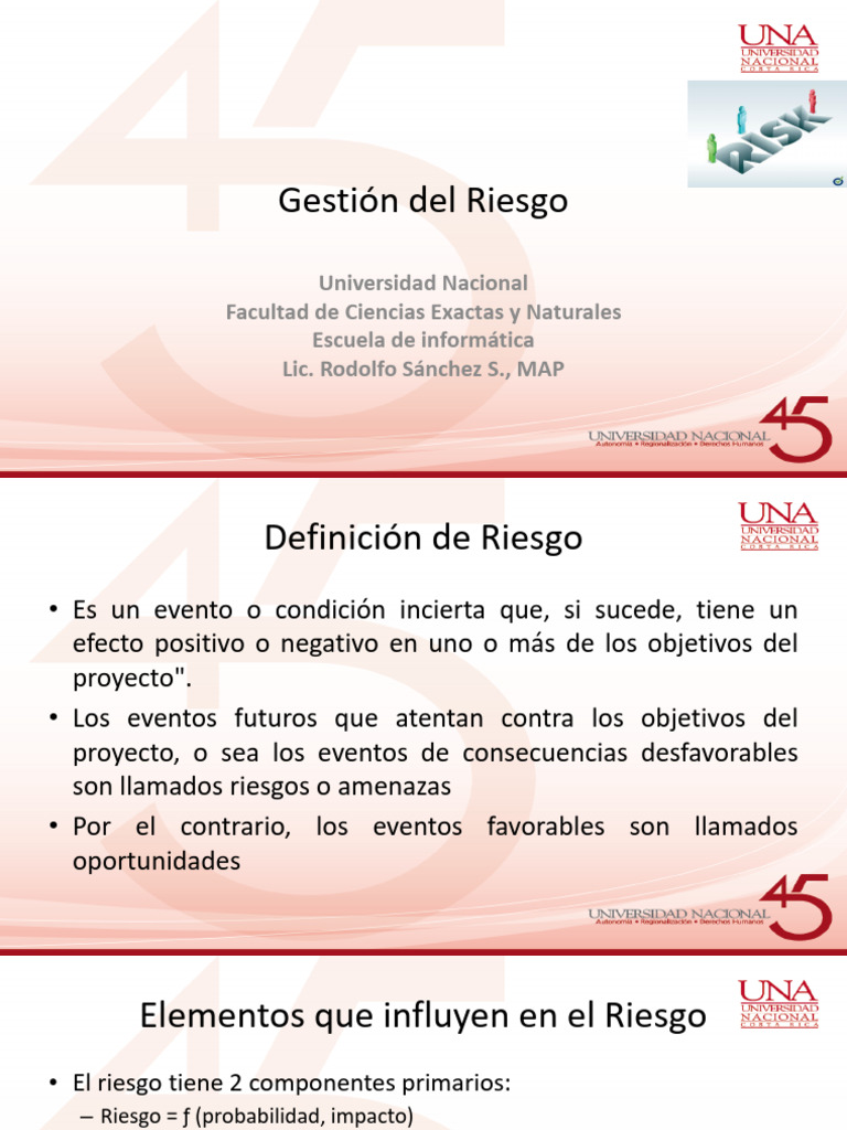 Gestión de Riesgos en Proyectos | PDF | Riesgo | Incertidumbre