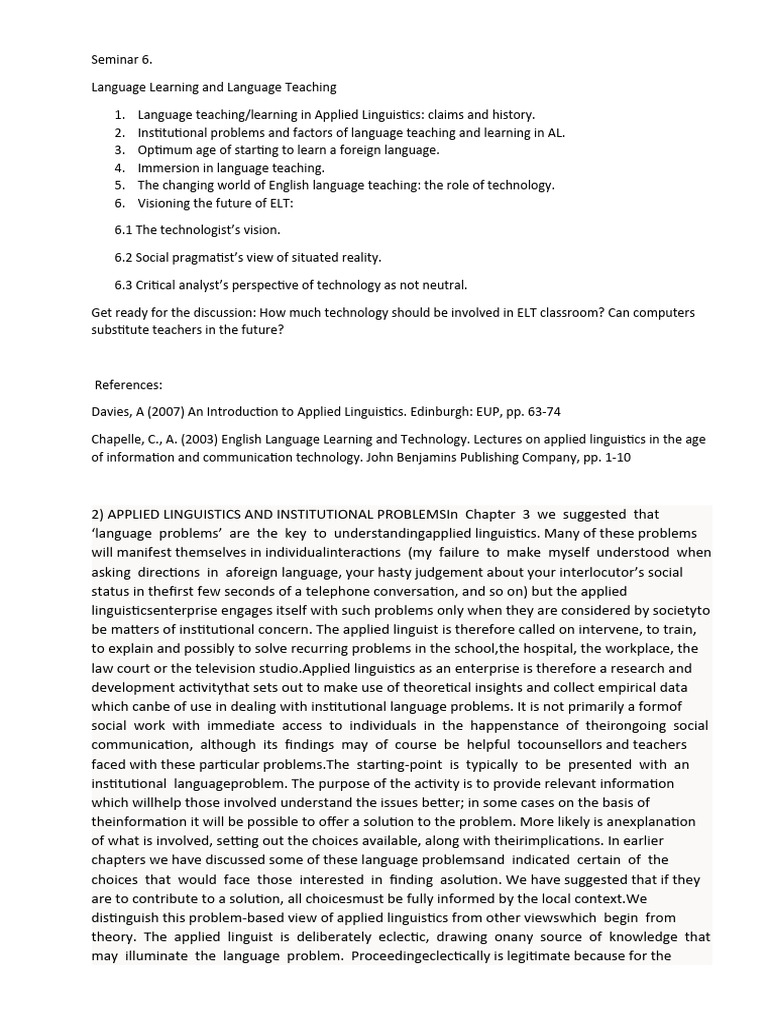 6 | PDF | Foreign Language | Linguistics
