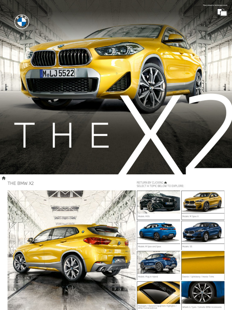 BMW X2 Brochure July20 | PDF | Plug In Hybrid | Vehicles