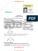 Arithmetic: Triangles (For S.S.C. Exams)