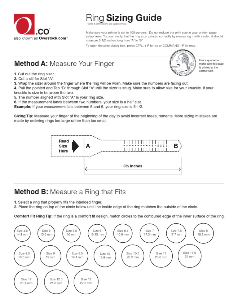 Online Ring Sizing Instructions | PDF