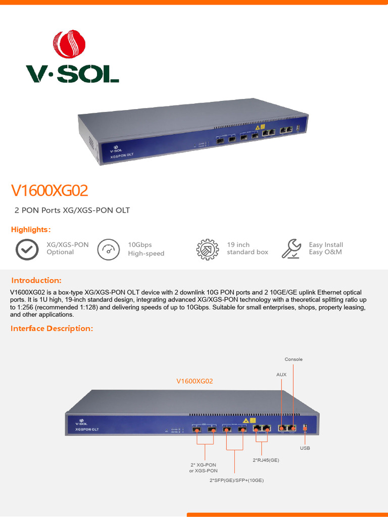 V1600XG02 Datasheet V1.01 EN | PDF | I Pv6 | Internet Architecture