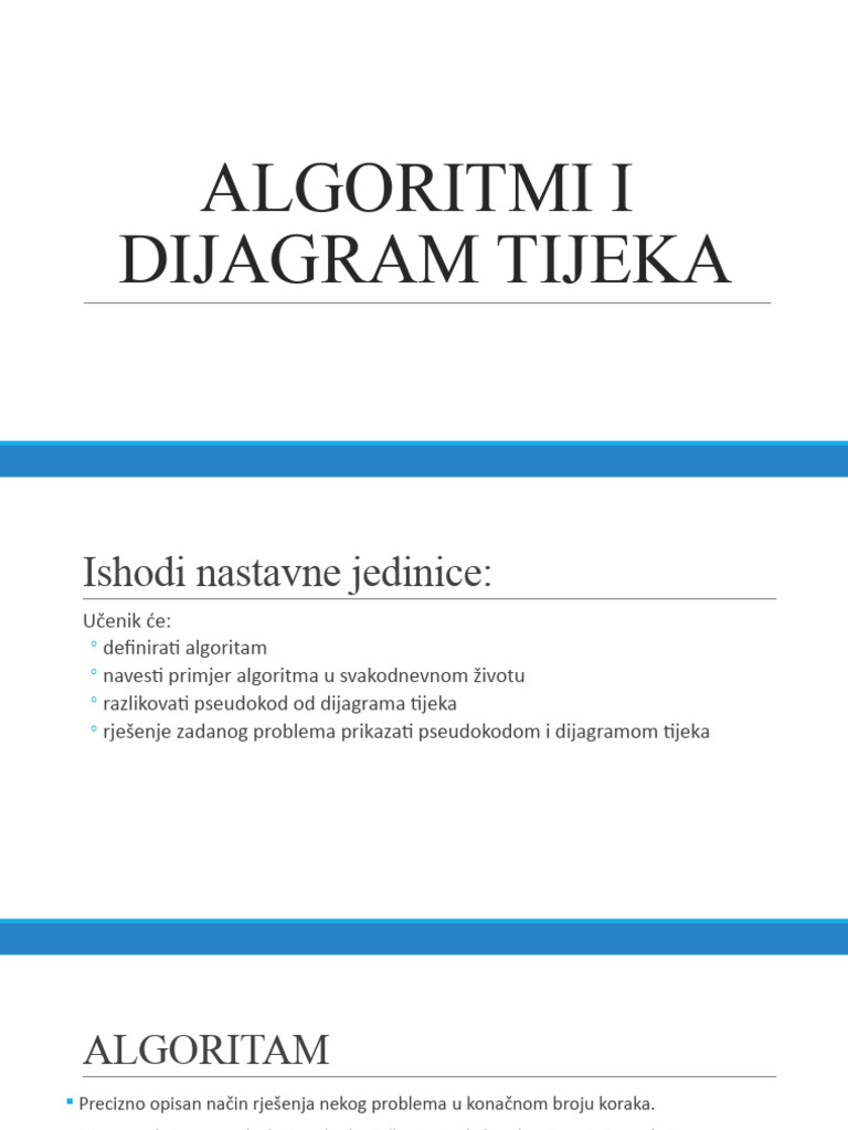 Algoritmi I Dijagram Tijeka | PDF