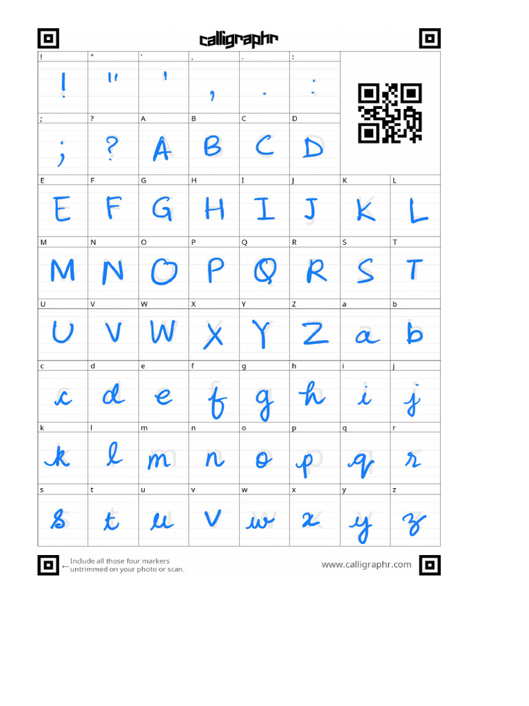 Calligraphr Template PDF