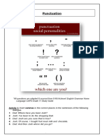 Punctuation Revision Activity