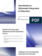 Introduction To Informatics Integration in Education