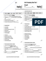 Unit 6 Vocabulary Short Test 1 A+B