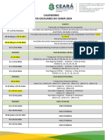 Calendário - Jogos Escolares do Ceará 2024 - Retificado 23.04