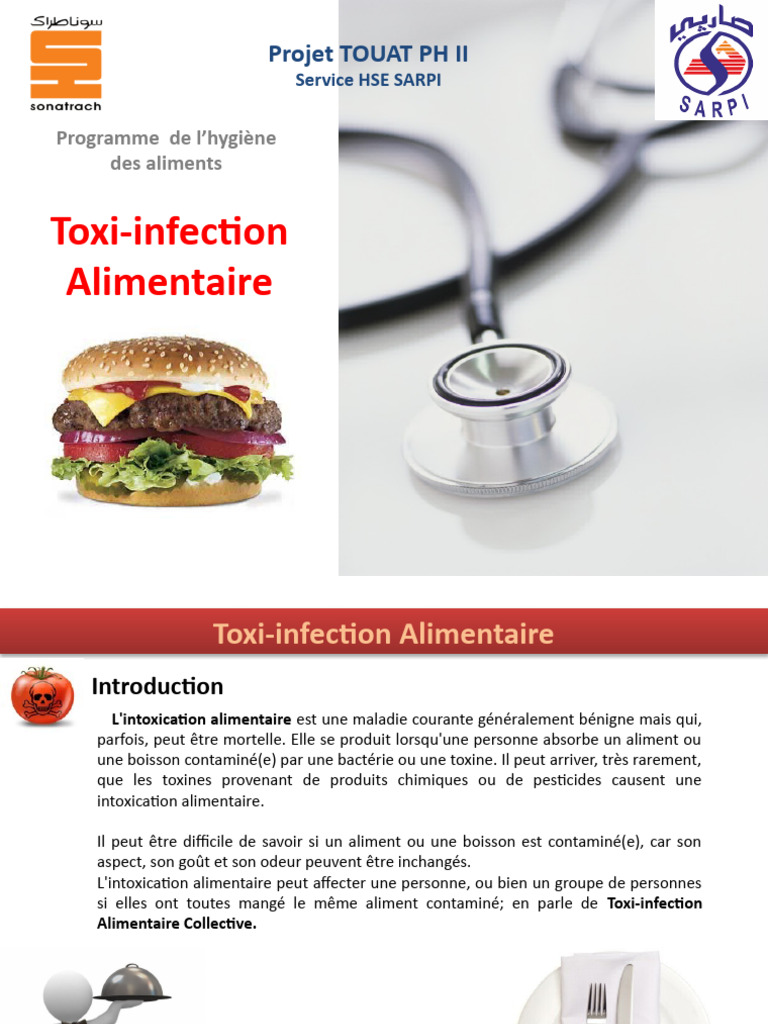 Toxi-infection Alimentaire Collective | PDF | Intoxication alimentaire ...