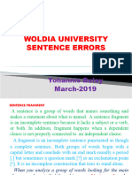 Sentence Errors