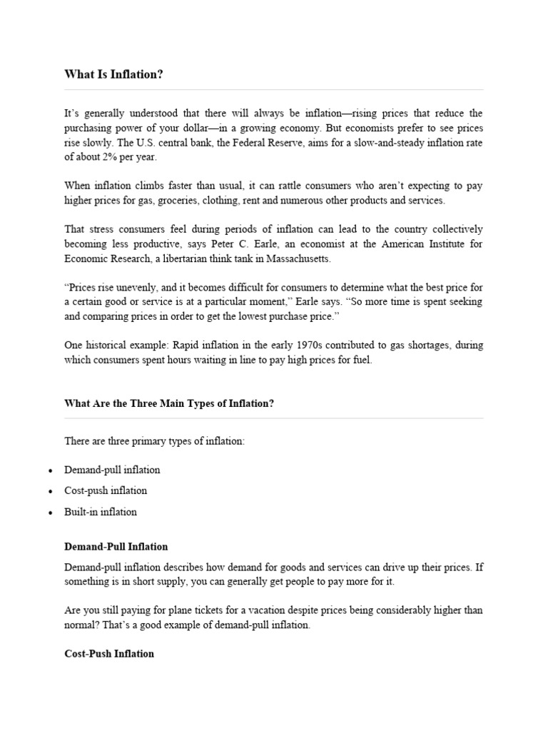 Inflation Pdf Personal Consumption Expenditures Price Index Inflation