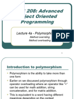 BSCS 208 - AOOP - Lecture 4a - Polymorphism