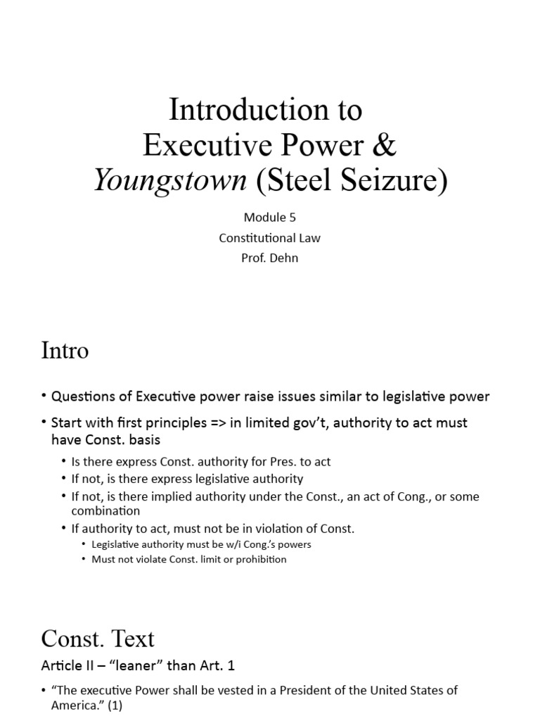 Mod+5+ +Intro+to+Exec+Power | PDF | Article Two Of The United States ...