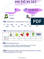 Confusion Entre Les Sons S Et Z CP Ce1 Exercices 2