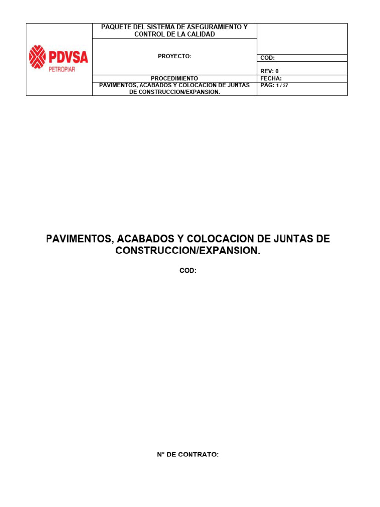 Control de Calidad en Pavimentos y Juntas | PDF | Hormigón | Cemento